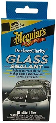 Meguiar's Oficial Perfect Clarity Sellador De Vidrio G8504 118 ml + Meguiar's Oficial Gold Class Esponjas Aplicadores W0004 4 Piezas