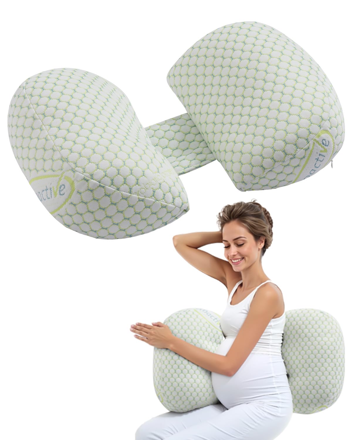 VEVOR Almohada de Embarazo Ajustable Multiposición - En forma de W
