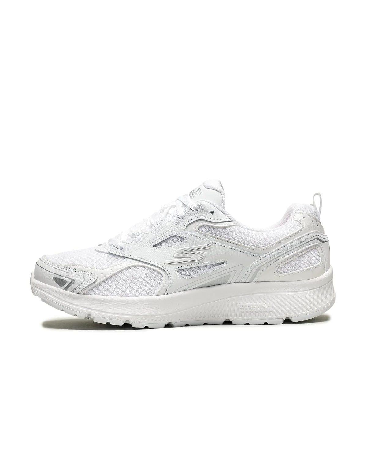 Skechers Tenis para Hombre con Espuma Viscoelástica - 27.0 cm - Blanco - Plateado