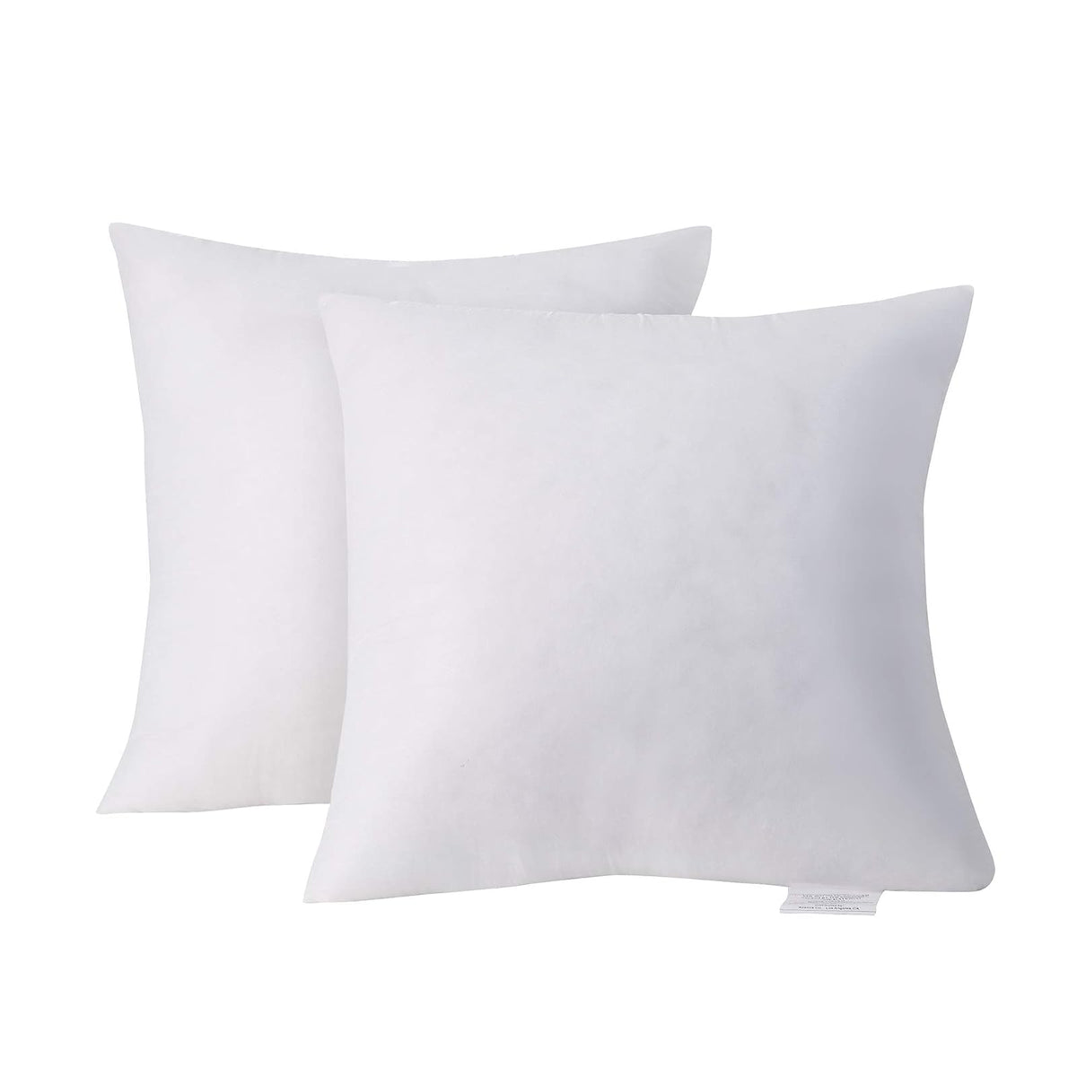 Acanva - Insertos Decorativos de Almohada para sofá, Cama, sofá y Silla, Relleno Cuadrado de Forma Euro, con Microfibra de poliéster de Alta Calidad, 28 x 28 Pulgadas, 2 Unidades, Color Blanco