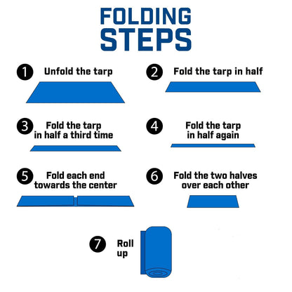Grizzly Tarps GTRP68 6-Feet X 8-Feet Blue Multi-Purpose 6ml Cubierta impermeable de lona de polietileno con tienda de campaña Refugio Lona de camping by Grizzly Tarps