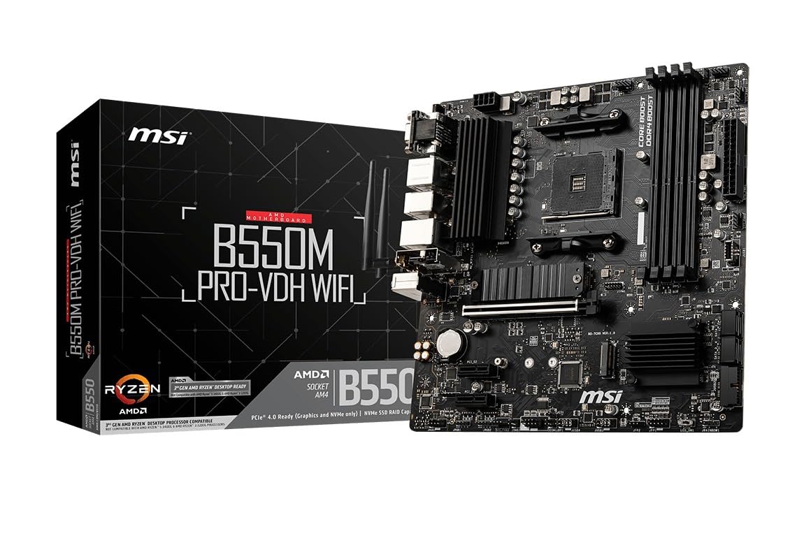 MSI Pro B550M WiFi Placa Base AMD AM4, DDR4, PCIe 4.0 - B550M PRO-VDH WIFI