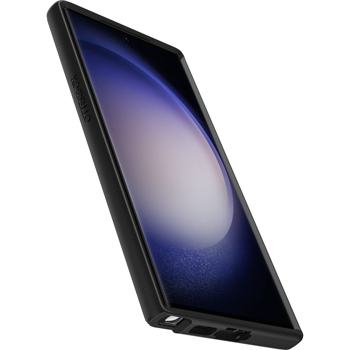 OtterBox - Funda para Galaxy S23 Ultra Symmetry Series - Una Sola Unidad se envía en Bolsa de plástico, Ideal para Clientes de Negocios, Color Negro, Ultra Elegante, Compatible con Carga inalámbrica,