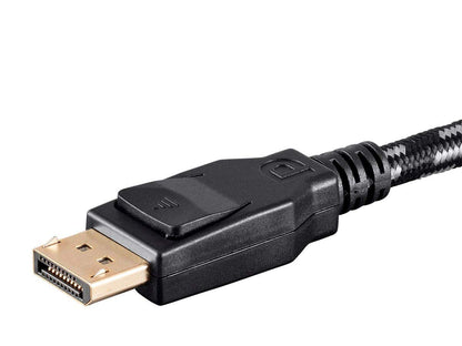 Mono Braided DisplayPort 1.4 Cable - 3 Feet - Gray, 8K Capable for Graphic Design, TV Walls and PC Gaming