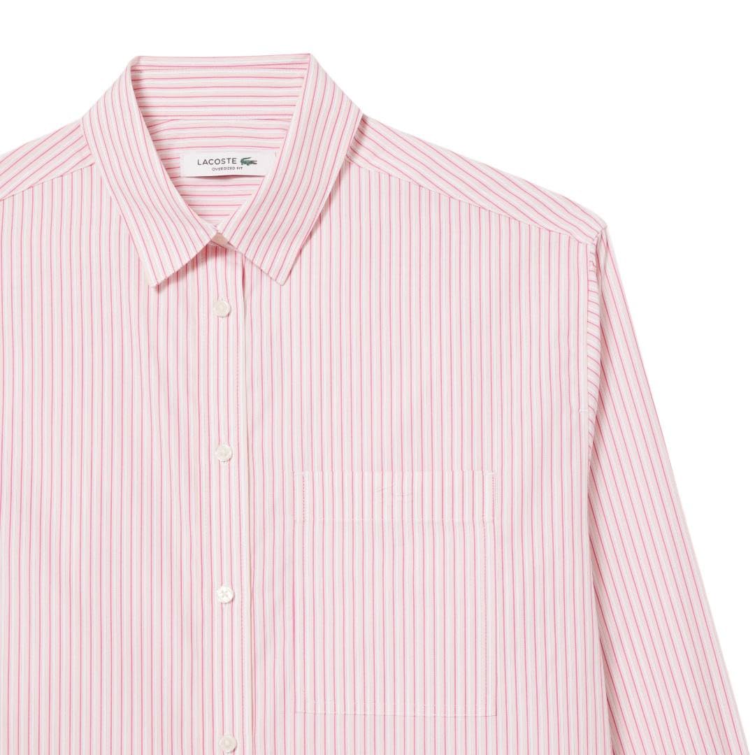 Lacoste Popeline - Camisa de Manga Larga para Mujer