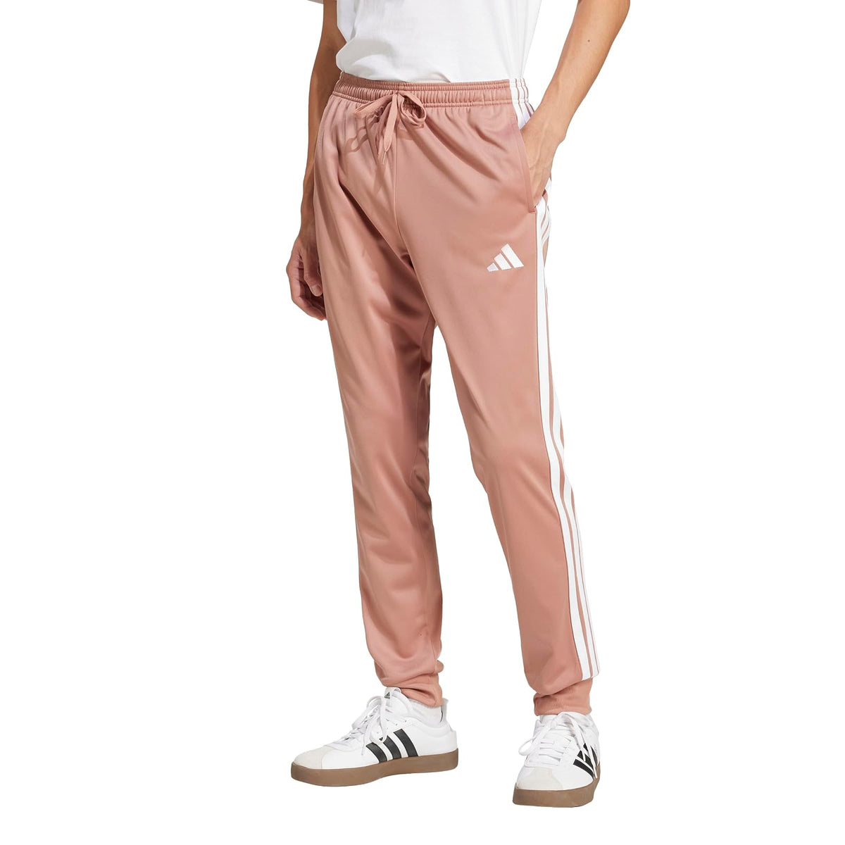 Adidas - Pantalones Deportivos de Tricot de 3 Rayas para Hombre - CH - Barro cálido