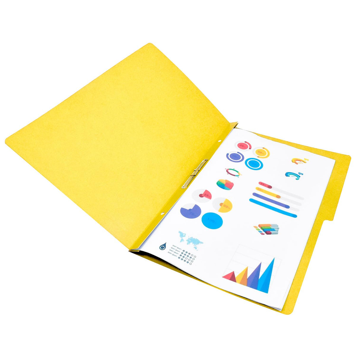 Wilson Jones/Carpeta Accopress Folder con Broche de 8 cm. 300 Hojas. Amarillo 140 pzas. Oficio. P4563