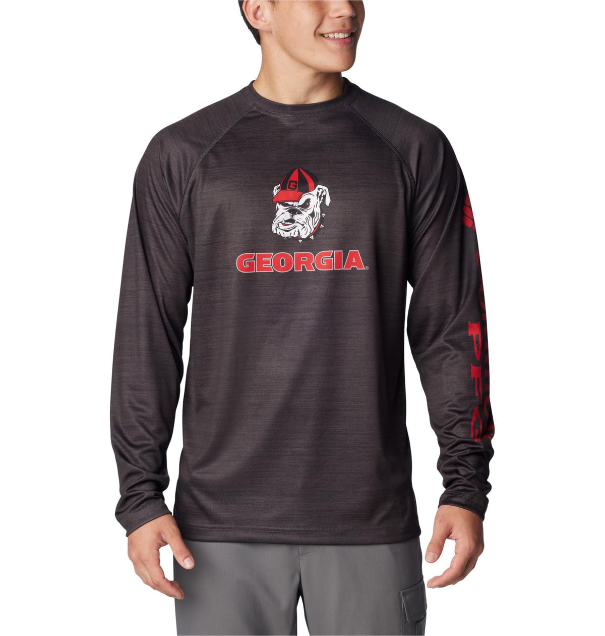 Columbia Camisa de Manga Larga Collegiate Terminal Tackle Heather Camisa de Senderismo para Hombre