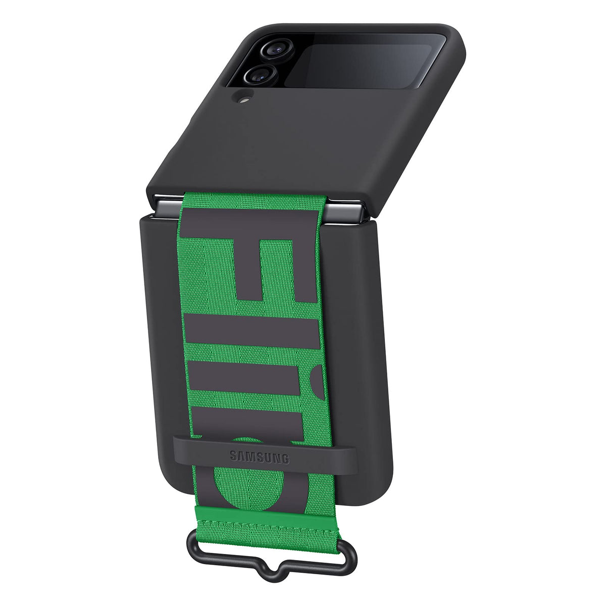 Samsung Funda para Galaxy Z Flip4 con Correa de Sujeción - Z Flip4 - SILICÓN - Negro