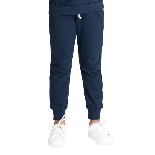 Optima Jogger de Algodón Tipo French con Bolsos Laterales y Cordón Ajustable para Niña Juvenil, Regular Fit