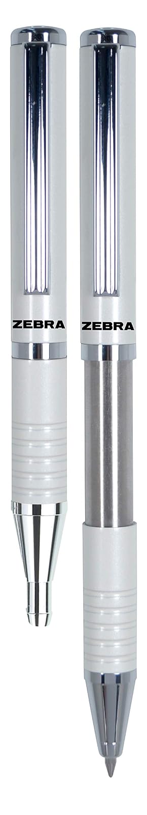 Zebra Mexico Bolígrafo Con Estuche, Pluma Slide Pen Punto Mediano 1,0 mm Tinta De Aceite Color Negro Cuerpo Color Blanco.