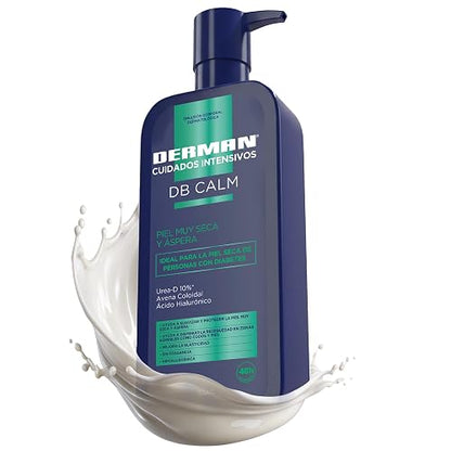 Derman DB Calm Emulsión Corporal │ Urea-D 10% + Ácido Hialurónico │ 400 mL | Hidratación profunda para piel muy seca, ayuda a recuperar elasticidad y fortalece la barrera cutánea