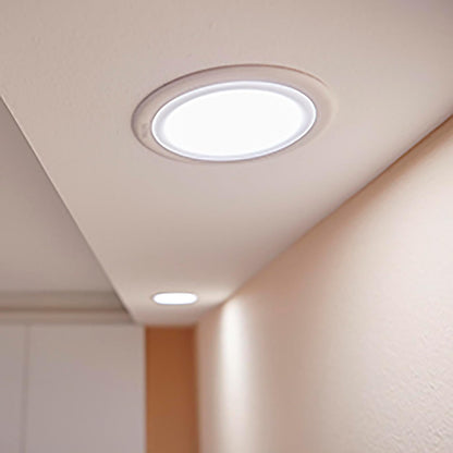 Philips LED Empotrado DL252 Redondo 8 Pulgadas Luz Neutra 18W, Iluminación Potente, Diseño Moderno, Instalación en Techo, Ideal para Espacios Residenciales y Comerciales