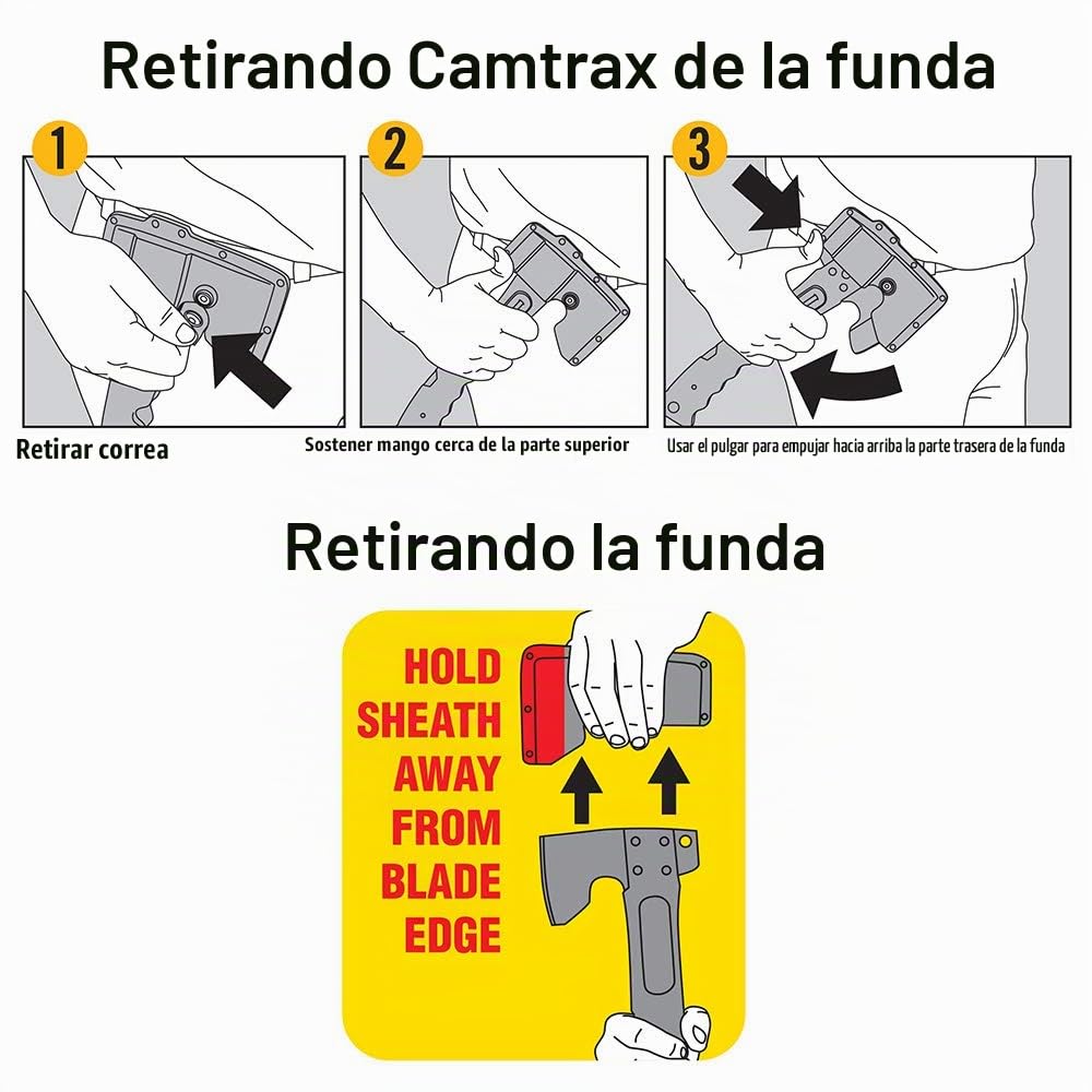 Camillus CAMTRAX, Hacha, Sierra de Cierre, Martillo, 3 en 1