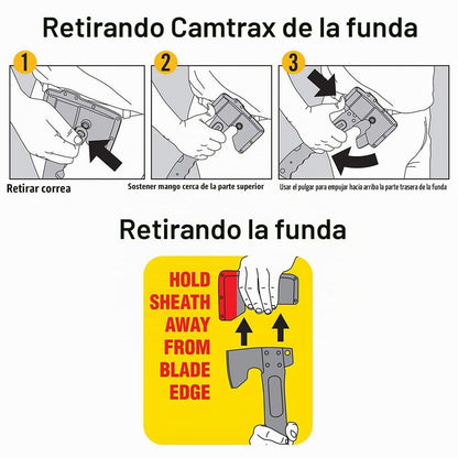 Camillus CAMTRAX, Hacha, Sierra de Cierre, Martillo, 3 en 1
