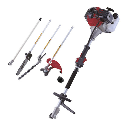 IGOTO Desbrozadora Desmalezadora de Gasolina 5 en 1 Sierra Cepillo Cortasetos Tubo Extension Motor 2 Tiempos 2 HP 1500 W Capacidad del Tanque 1200 Ml Uso Profesional 52 CC Carburador Tipo Diafragma