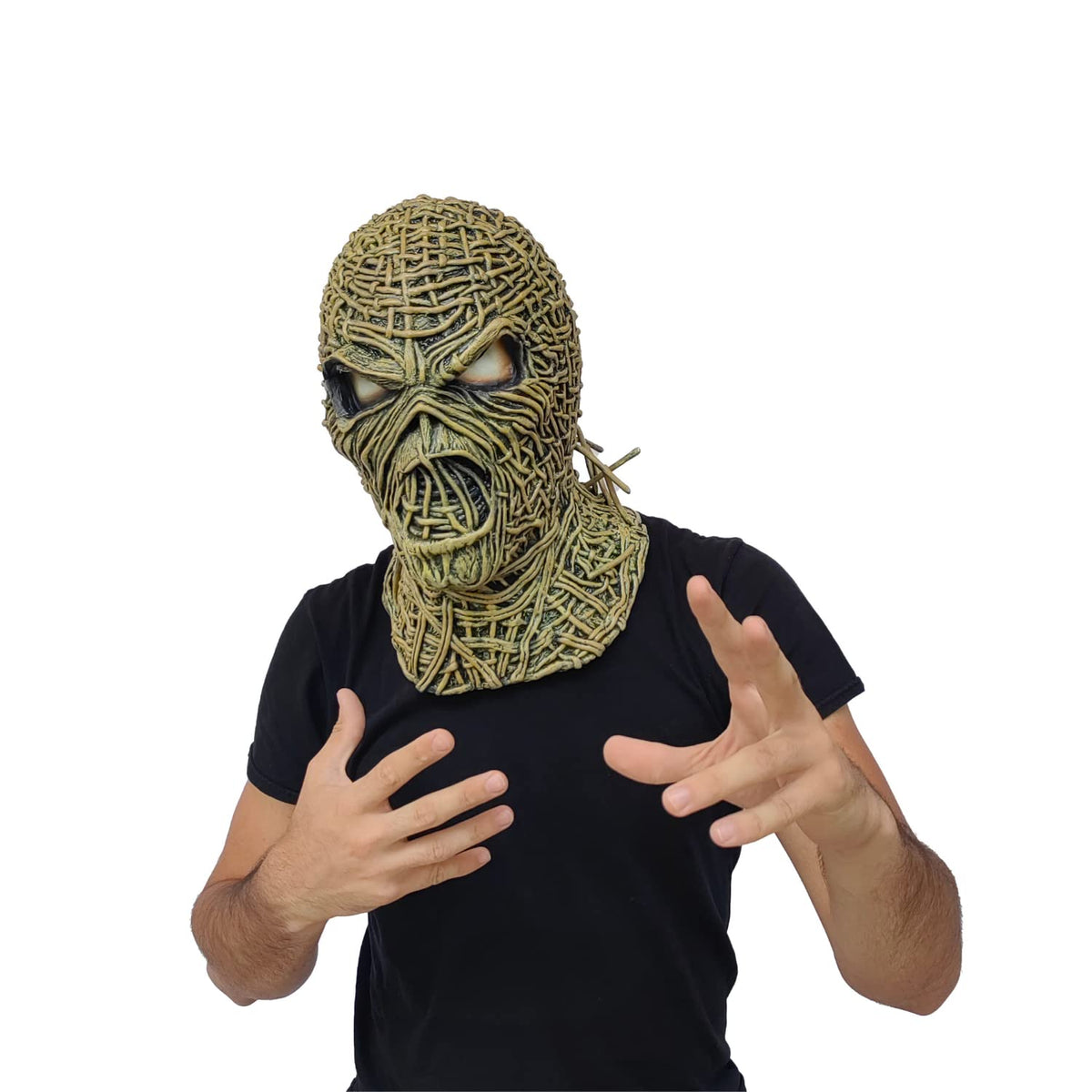 REV Máscara Original de Eddie de Cancion The Wicker Man, Iron Maiden, Máscaras Oficiales, Ideal para Disfraz de Halloween o Colección