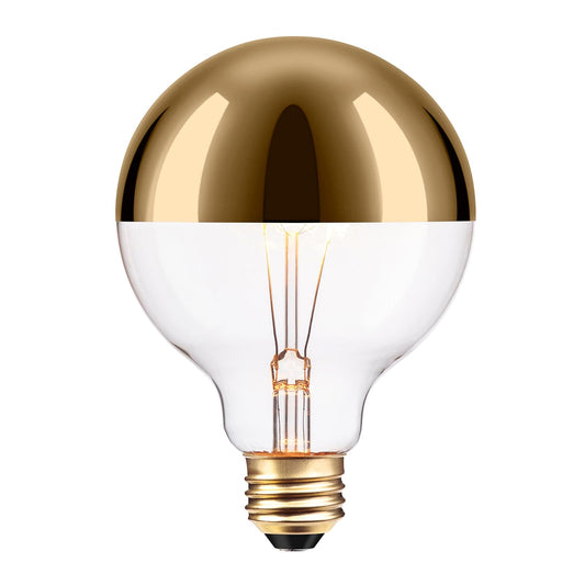 Globe Electric 84649 - foco incandescente dorada de diseño clásico Edison dorado, base E26, 220 lúmenes