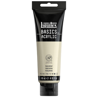 Liquitex Basics Pintura Acrílica, Tubo de 4 oz - Pergamino - Tubo de 4 onzas