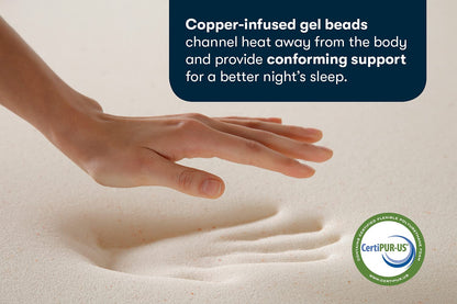 Serta CopperGel - Cubrecolchón de Espuma viscoelástica para aliviar la presión, 2 Pulgadas, tamaño Individual