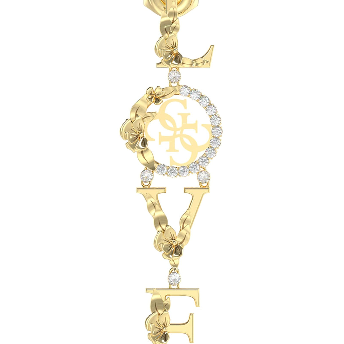 GUESS Aretes para Mujer 4 LOVE color Dorado