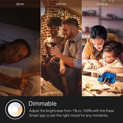 Alexa Smart Bombilla wifi | Cambio de color de 16 m, regulable, alto brillo, funciona con Alexa y Google Home, solo Wi-Fi de 2.4 GHz, sin concentrador