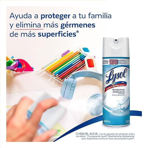 Lysol Aerosol Desinfectante Crisp Linen, 3 Pack de 354g