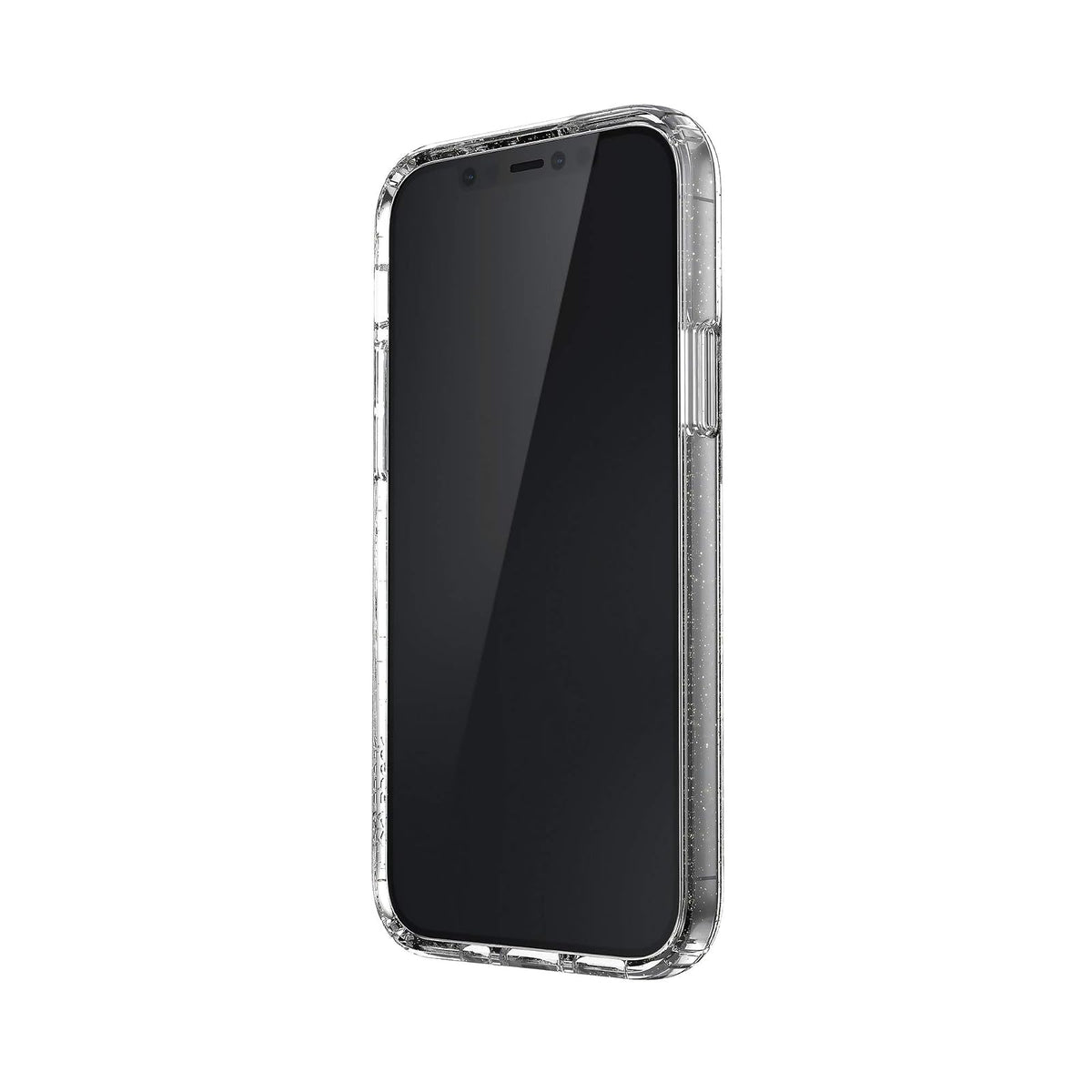 Speck Products Presidio Perfect-Clear + Glitter iPhone 12, iPhone 12 Pro, Funda Transparente con Purpurina Dorada/Transparente
