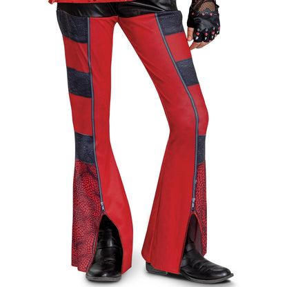 Disguise Girls Descendants Red Deluxe Costume, Official Disney Descendants the Rise of Red Costume Jumpsuit, Wig Not Included
