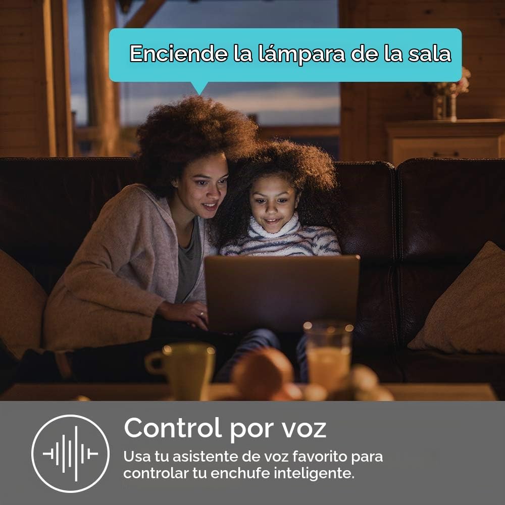 Kasa Smart WiFi Plug Lite by TP-Link - 12A, no requiere Hub, funciona con Alexa y Google (HS103P4)