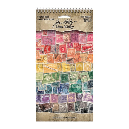 Tim Holtz Iddeaology - Libro de pegatinas con postales