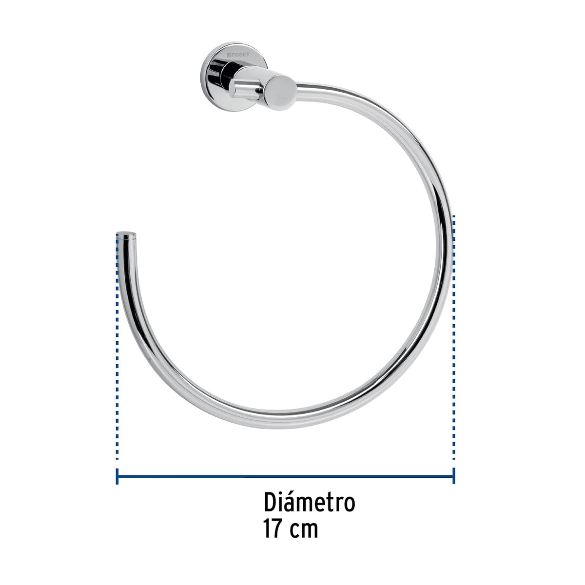 Foset Element ELA-77, Toallero de argolla, acabado cromo