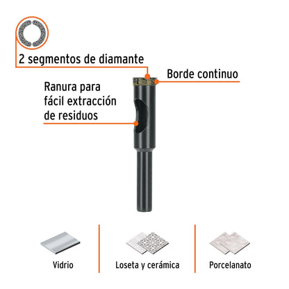 Truper BD-12, Broca diamantada 12mm (1/2")