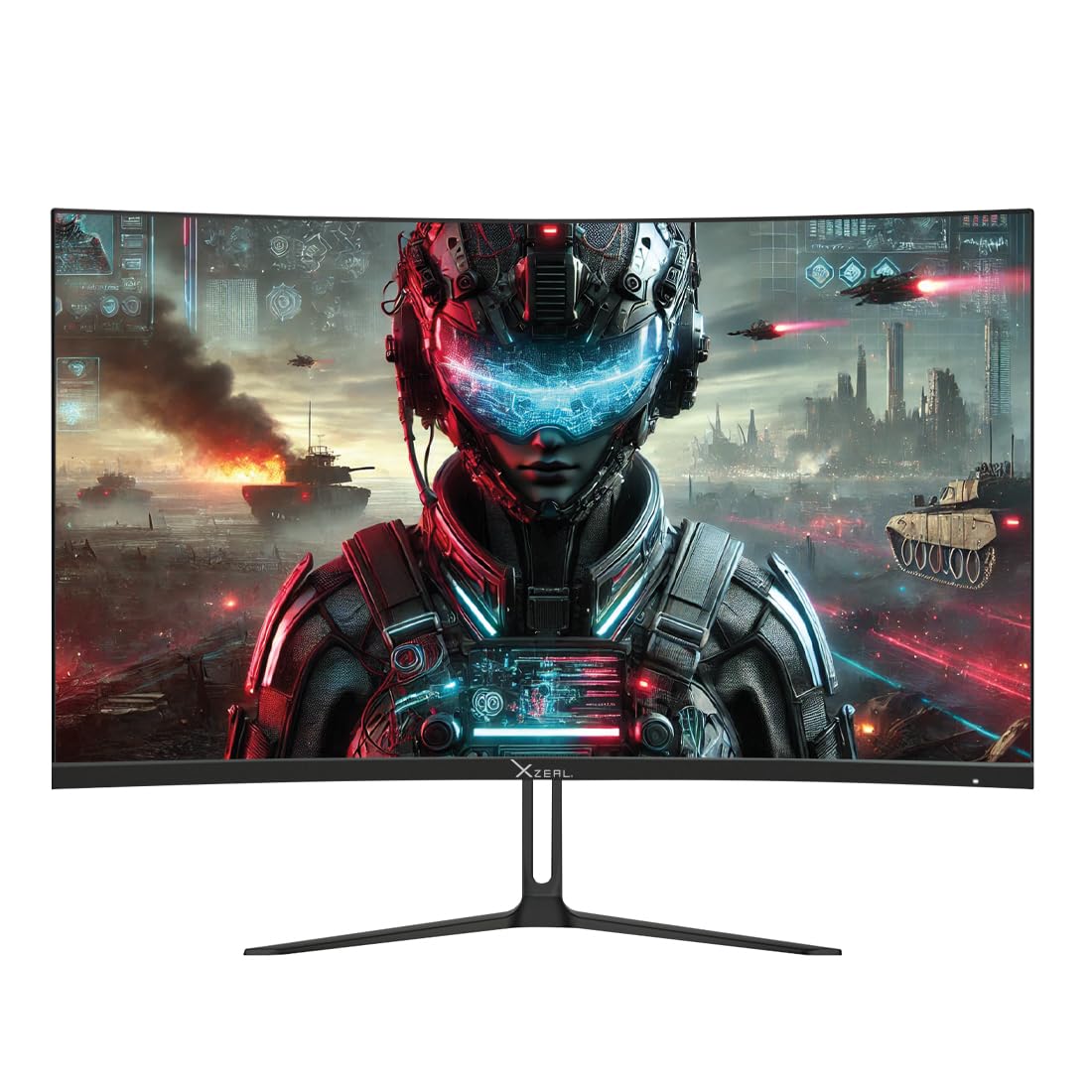 Xzeal Monitor 23.8" Xzeal XST-570-1 Panel Curvo VA FHD 100Hz 5ms 1xVGA + 1xHDMI + Vesa 100x100mm Negro