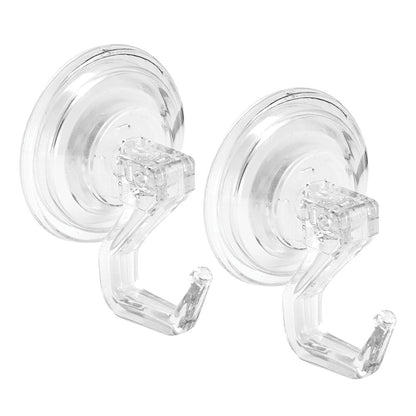 InterDesign Power Lock Suction Hook, Clear, 2-Pack