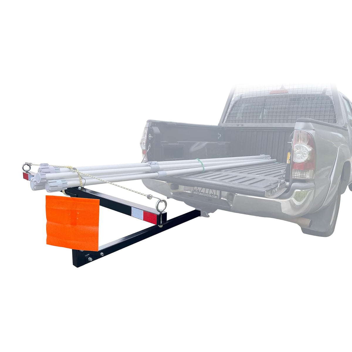 MaxxHaul 70229 - Extensor de Cama para camioneta, Capacidad de 350 Libras para Escalera, Estante, Canoa, Kayak, Tubos Largos y Madera, Negro, 53 x 17 x 2.5 Pulgadas