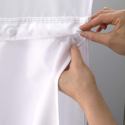 Hookless It's A Snap! Cortina de Ducha de Repuesto de Tela de poliéster para Cortina sin Gancho con Ventana Transparente, 70 x 54 Pulgadas, Repelente al Agua, fácil de Instalar, Color Blanco