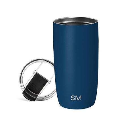 Simple Modern Taza de Café para Viajes con Tapa Abatible | Taza de Café Helado de Acero Inoxidable Aislada | Regalos para Mujeres & Hombres | Voyager Colección | 470ml | Slumberland
