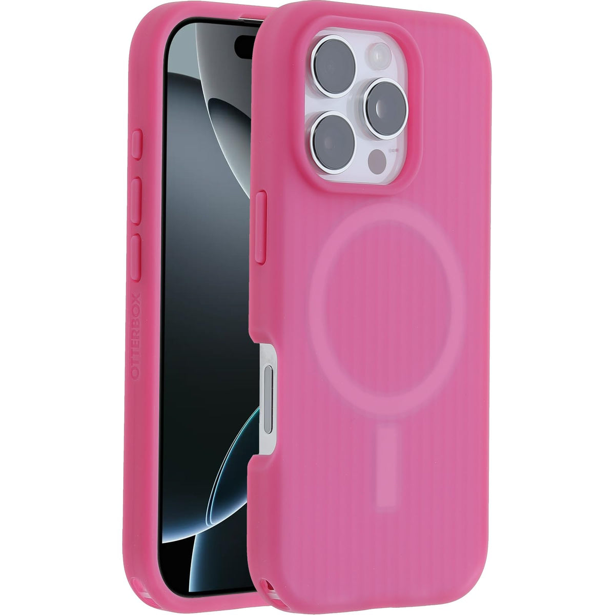 OtterBox iPhone 16 Pro Symmetry Series Soft Touch para MagSafe - Foxberry Pink