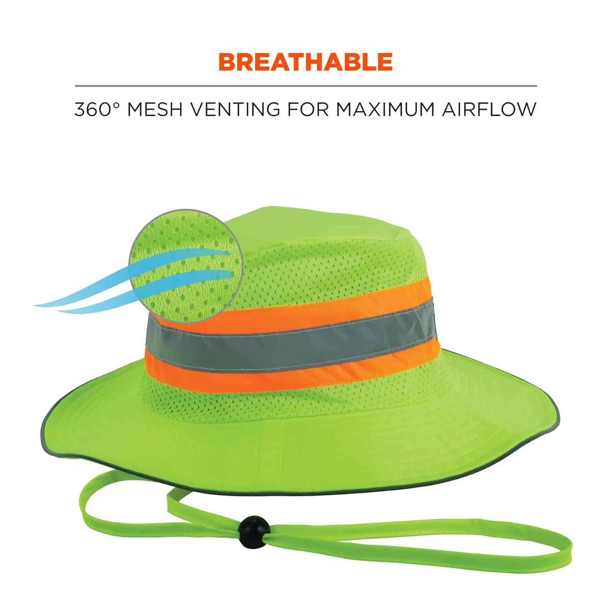 Ergodyne Chill-Its 8935CT gorra de clase evaporativa de alta visibilidad con toalla de refrigeración, pequeña/mediana
