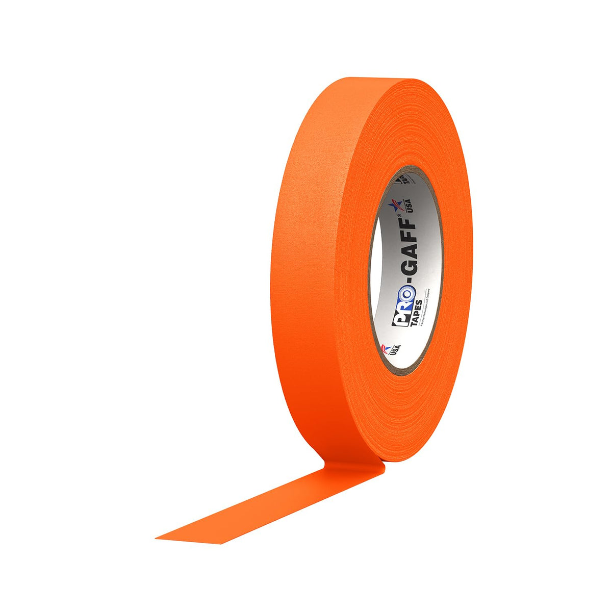 Pro Tapes Cinta Gaffer Mate con Adhesivo de Goma - 1" (Pack of 1) - Naranja fluorescente