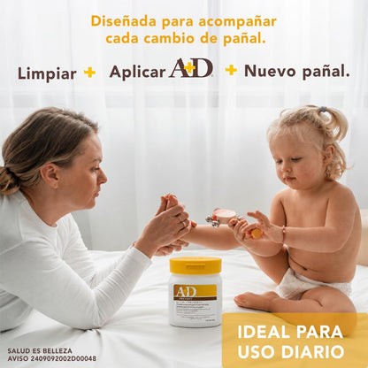 A+D Original Prevent Pomada para Rozaduras de Pañal para Bebés 454g | Formato Familiar