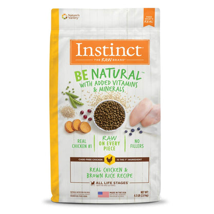 Alimento Instinct Be Natural para perro, receta natural con carne y arroz integral - Pollo - 2.04 KG
