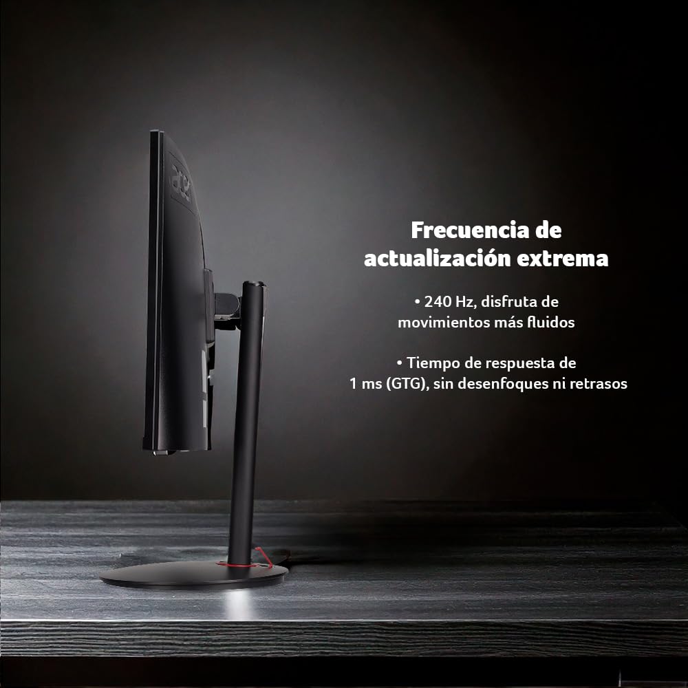 Acer Nitro XZ270 X2bmiiphx Monitor Gamer Curvo de 27 Pulgadas | FHD 1920 x 1080, panel VA, 240 Hz, 1 ms, curva 1500R, AMD FreeSync Premium, HDMI y DisplayPort