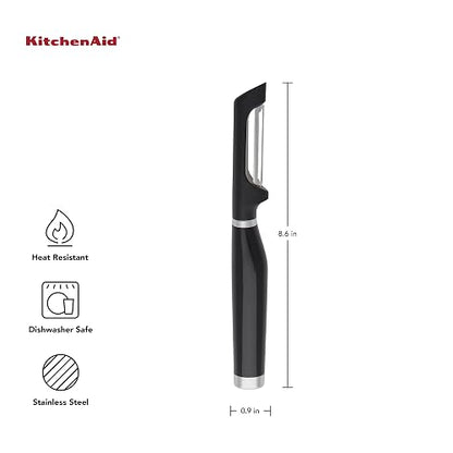 KitchenAid Classic Euro Peeler, 8.6 pulgadas, negro