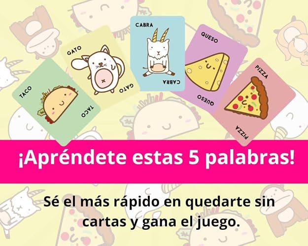 Taco Gato Cabra Queso Pizza | Juegos De Mesa | para Niños de 8 Años O Más | Juego con 64 Cartas | Regalo para Niños |De 3 A 8 Jugadores | En Español | Familia Taco Gato