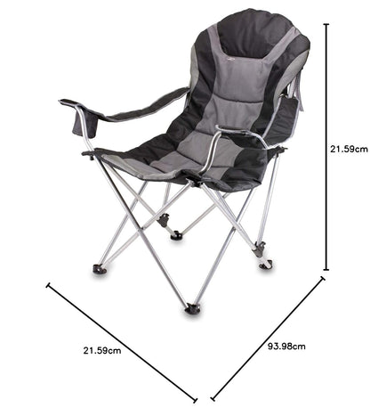 PICNIC TIME - Silla reclinable portátil, Color Negro y Gris