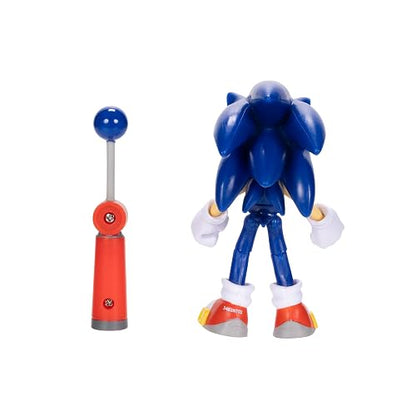 Sonic The Hedgehog JAKKS Pacific - Sega Figura Modern Sonic de 4″ con Blue Checkpoint – Articulada, Oficial y Coleccionable para Fans Desde 3+ Años