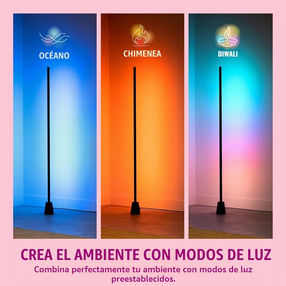 WiZ Lámpara de Piso Inteligente – Luz multicolor para ambientar tu hogar