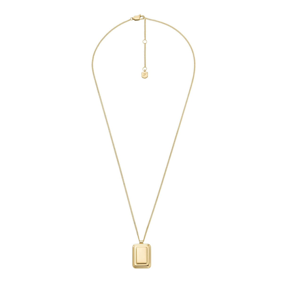 Collar Fossil Raquel JF04951710 de acero inoxidable de color dorado para dama